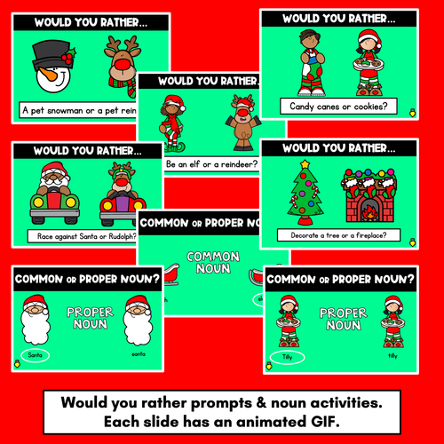 Resource preview 4 for Christmas Activities for Kindergarten, Grade 1 and Grade 2 - Christmas Literacy PowerPoint