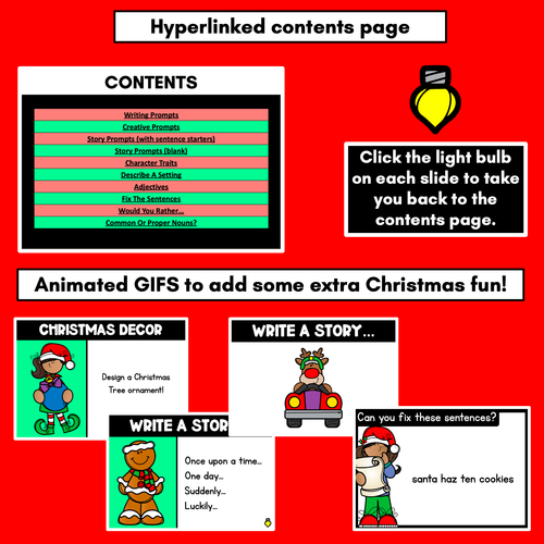 Resource preview 5 for Christmas Activities for Kindergarten, Grade 1 and Grade 2 - Christmas Literacy PowerPoint