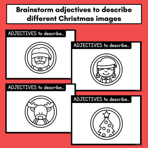 Resource preview 3 for Christmas Writing Activities - Christmas-themed Grammar & Descriptive Writing