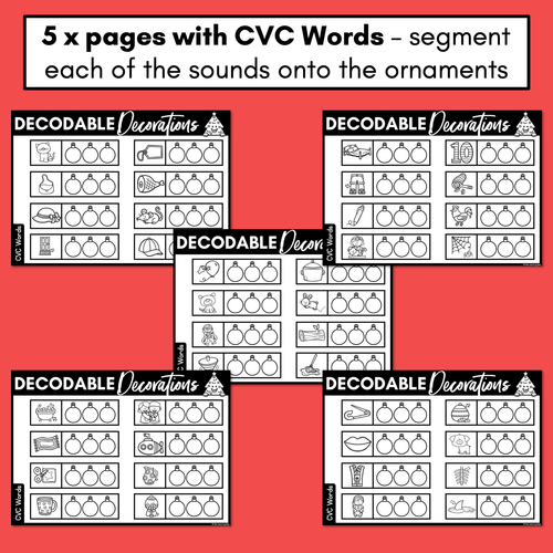 Resource preview 2 for Christmas Phonics - Decodable Decorations - CVC Words, Consonant Digraphs & Long Vowels