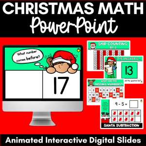 Christmas Activities Kindergarten, Grade 1 and Grade 2 - Christmas Math PowerPoint