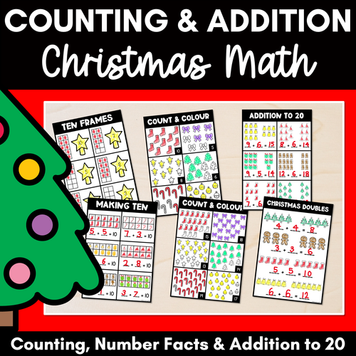 Resource preview 1 for Christmas Math Activities - Counting, Number Facts & Addition to 20