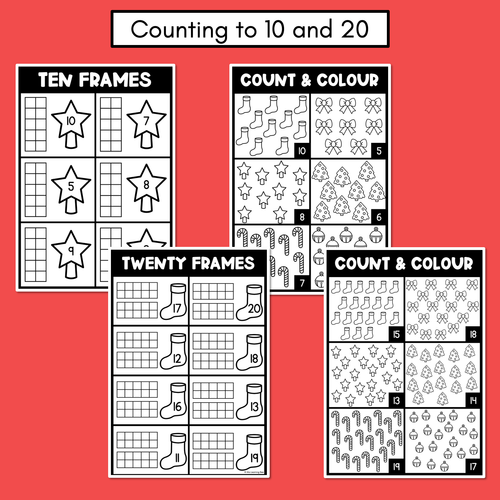 Resource preview 2 for Christmas Math Activities - Counting, Number Facts & Addition to 20