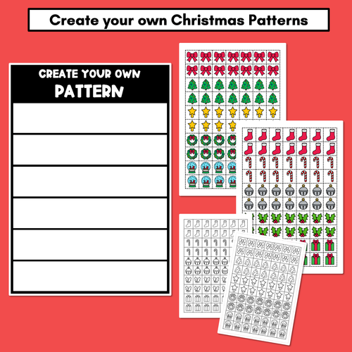 Resource preview 3 for Christmas Math Activities - Christmas Pattern Printables