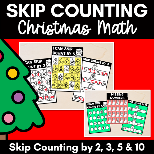 Resource preview 1 for Christmas Math Activities - Skip Counting by 2, 3, 5 and 10