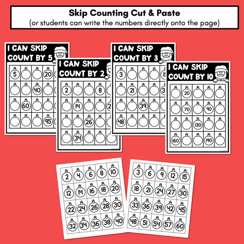 Resource preview 2 for Christmas Math Activities - Skip Counting by 2, 3, 5 and 10