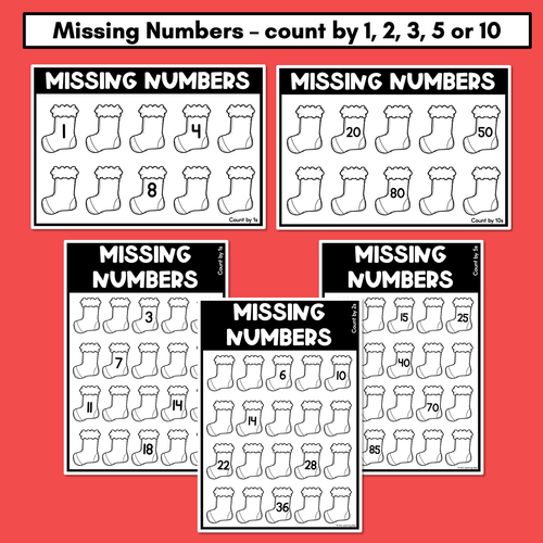 Resource preview 3 for Christmas Math Activities - Skip Counting by 2, 3, 5 and 10