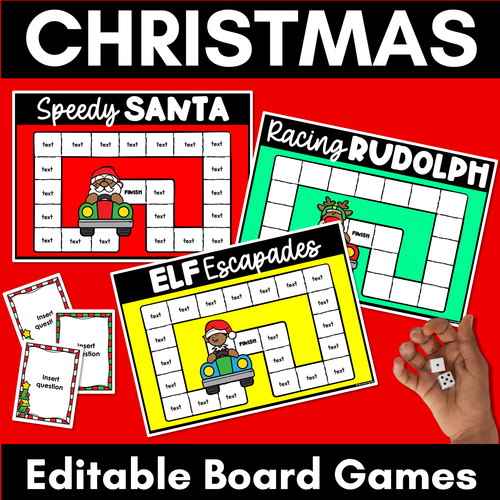 Editable Christmas Board Game Templates - Mrs Learning Bee