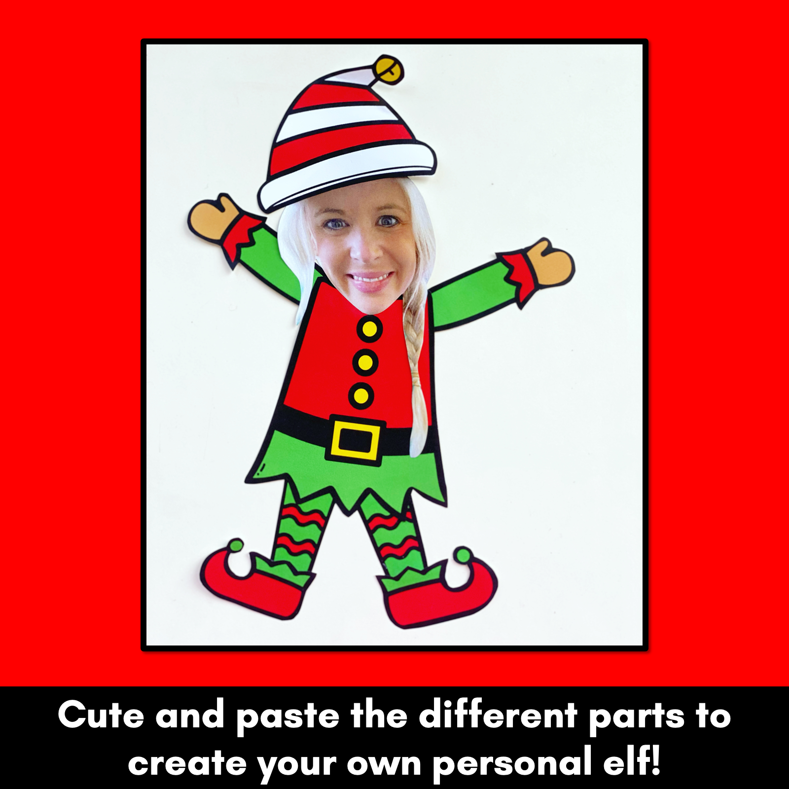 Christmas Elf Cut And Paste Build An Elf Printable Cut And Paste