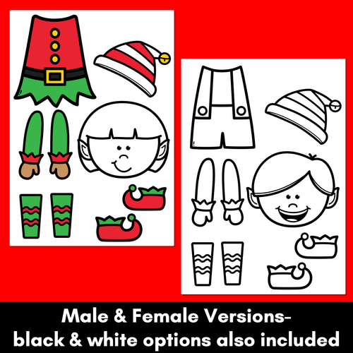 Resource preview 3 for Build An Elf CHRISTMAS CRAFT FREEBIE