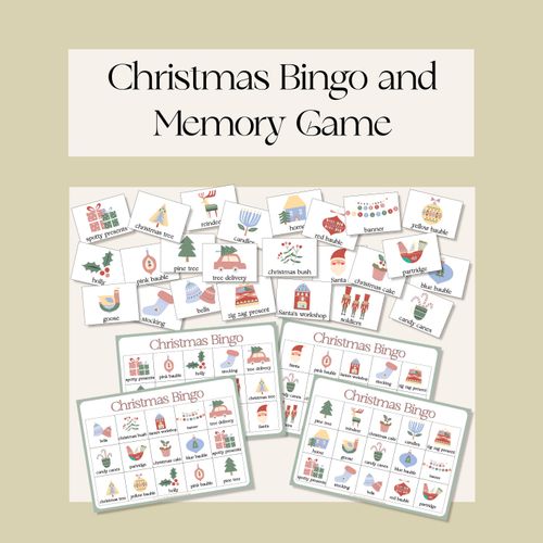 Resource preview 1 for Christmas Bingo and Memory Game