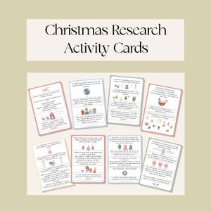 Christmas Research Activity Cards