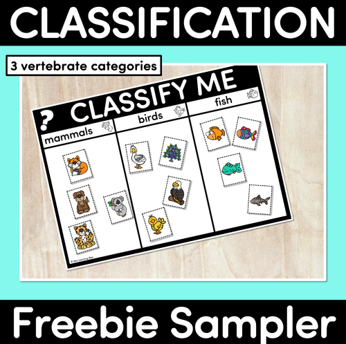 Resource preview 1 for Animal Classification Cut & Paste