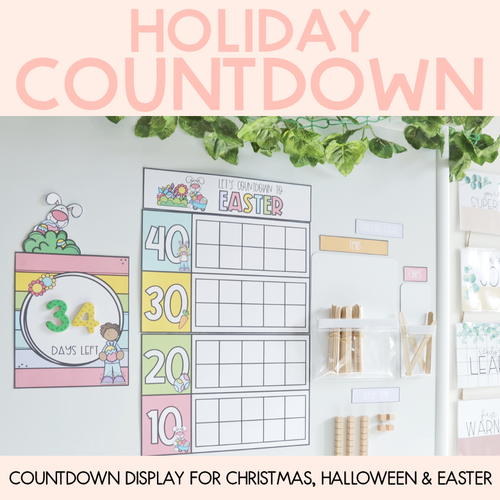 Resource preview 1 for Holiday Countdown Display - Easter Halloween Christmas