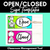 1 for Open & Closed Signs - Classroom Management Tool