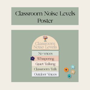 Classroom Noise Levels Poster