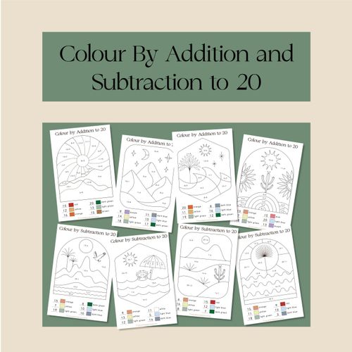 Resource preview 1 for Colour by Addition and Subtraction to 20