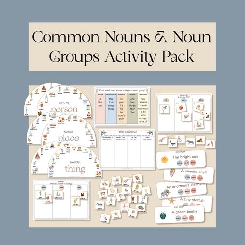 Resource preview 1 for Common Nouns and Noun Group Activity Pack