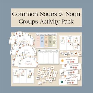 Common Nouns and Noun Group Activity Pack