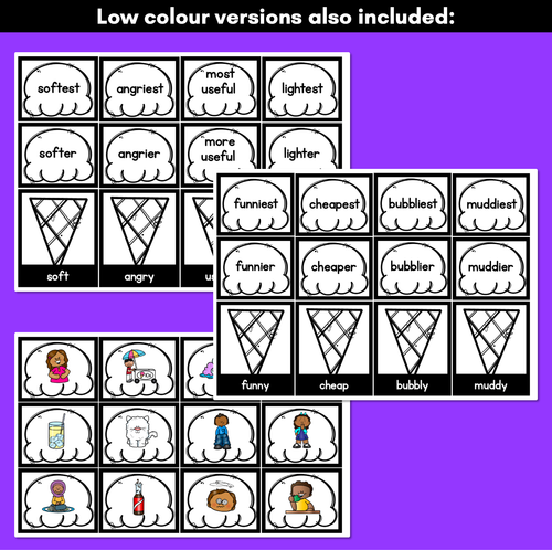 Resource preview 2 for Superlative and Comparative Adjectives Matching Game