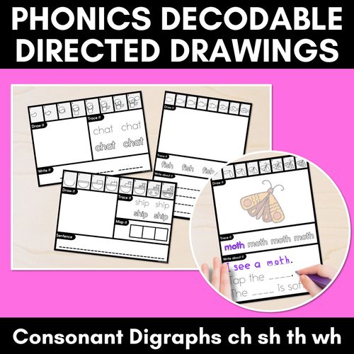 Resource preview 11 for Phonics Directed Drawings complete bundle