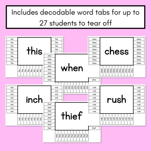 Resource preview 3 for READ THE ROOM - Decodable Words Phonics Activity - Consonant Digraph CH TH SH WH