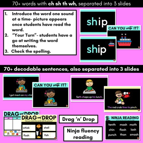 Resource preview 3 for Consonant Digraphs Phonics Powerpoint  - CH SH TH WH