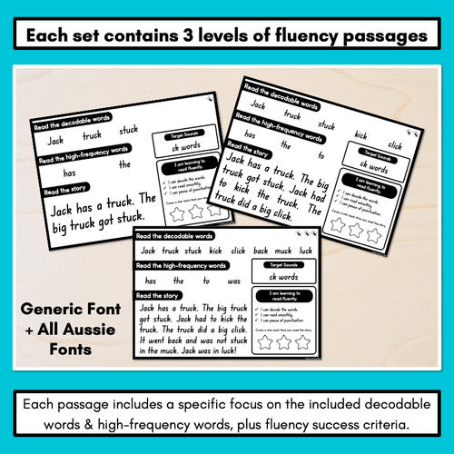 Resource preview 2 for Differentiated Decodable Fluency Texts - Consonant Digraphs - ck words