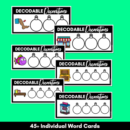 Resource preview 3 for Christmas Phonics Activities - Consonant Digraphs CH SH TH WH Word Mats - Decodable Decorations