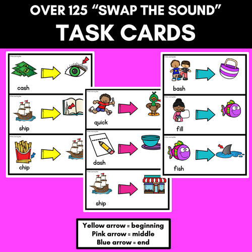 Resource preview 2 for Phonemic Awareness - Phoneme Substitution with Common Consonant Digraphs