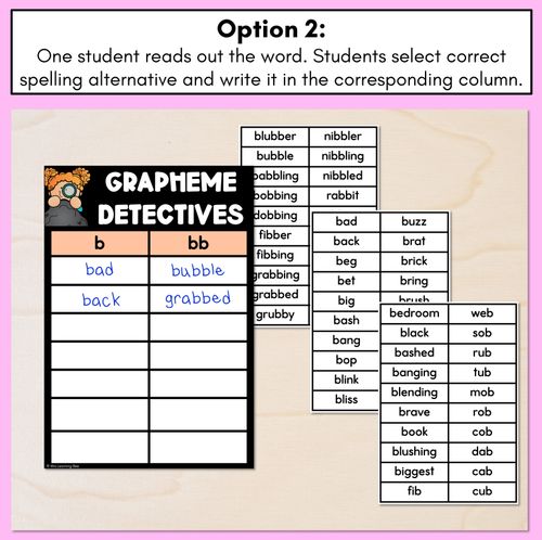 Resource preview 3 for Consonant Sound B Words Game - B Phoneme Decodable Words Activity -  Grapheme Detectives