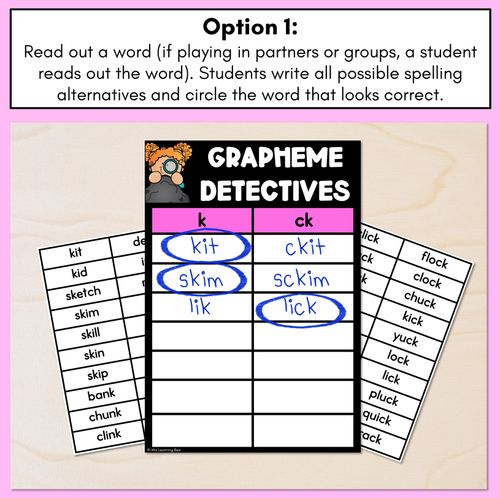 Resource preview 2 for Consonant Sound C Words Game - C Phoneme Decodable Words Activity -  Grapheme Detectives