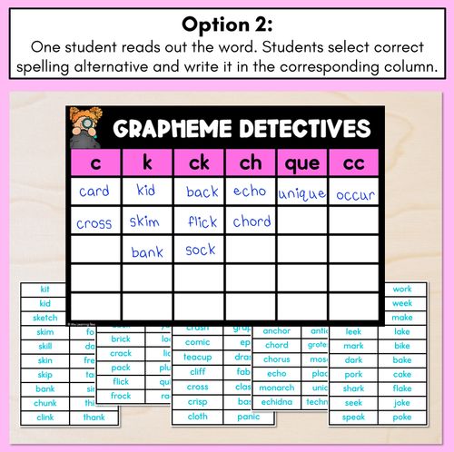 Resource preview 3 for Consonant Sound C Words Game - C Phoneme Decodable Words Activity -  Grapheme Detectives