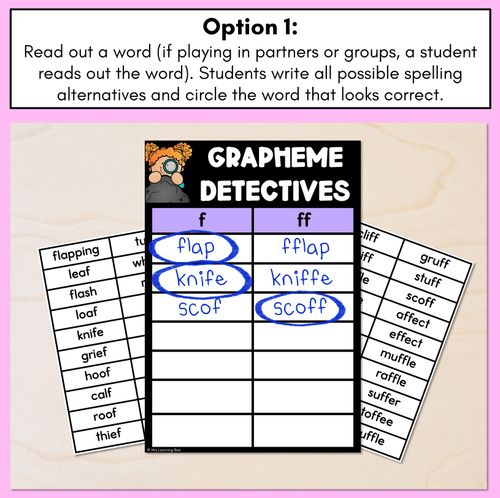 Resource preview 2 for Consonant Sound F Words Game - F Phoneme Decodable Words Activity -  Grapheme Detectives