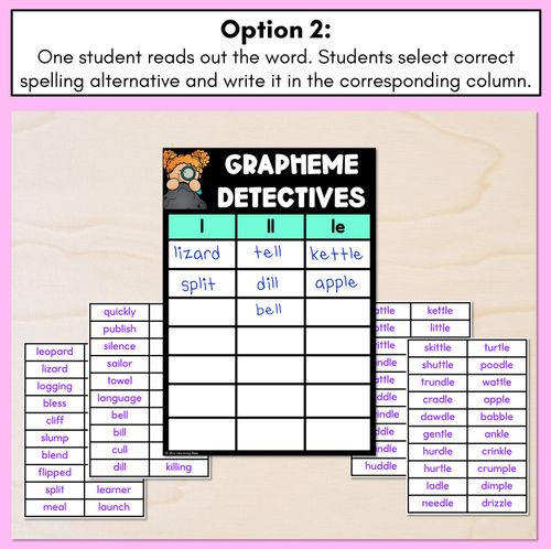 Resource preview 3 for Consonant Sound L Words Game - L Phoneme Decodable Words Activity -  Grapheme Detectives