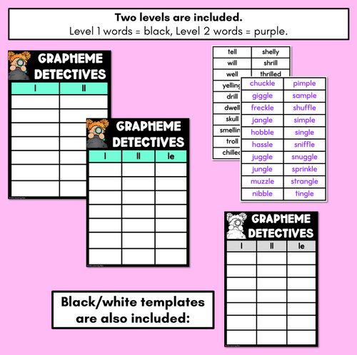 Resource preview 4 for Consonant Sound L Words Game - L Phoneme Decodable Words Activity -  Grapheme Detectives