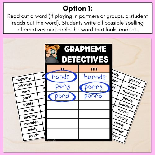 Resource preview 2 for Consonant Sound N Words Game - N Phoneme Decodable Words Activity -  Grapheme Detectives