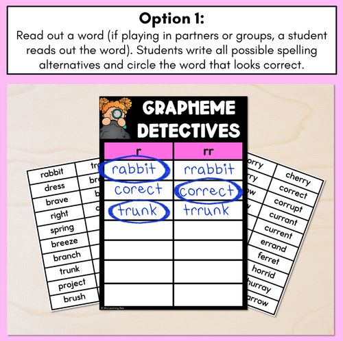 Resource preview 2 for Consonant Sound R Words Game - R Phoneme Decodable Words Activity -  Grapheme Detectives