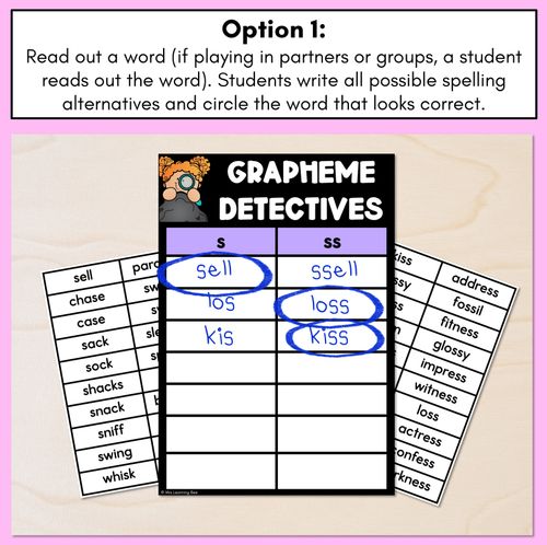 Resource preview 2 for Consonant Sound S Words Game - S Phoneme Decodable Words Activity -  Grapheme Detectives