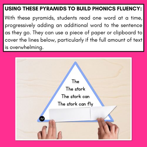 Resource preview 3 for CONSONANT PHONEME C WORDS - Decodable Sentence Pyramids - Phonics Fluency