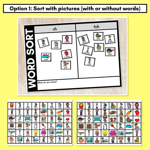 Resource preview 2 for CONSONANT PHONEME CH WORD SORT