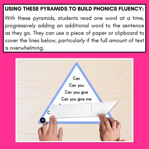 Resource preview 3 for CONSONANT PHONEME F WORDS - Decodable Sentence Pyramids - Phonics Fluency