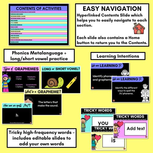 Resource preview 2 for Consonant Sound H PowerPoint