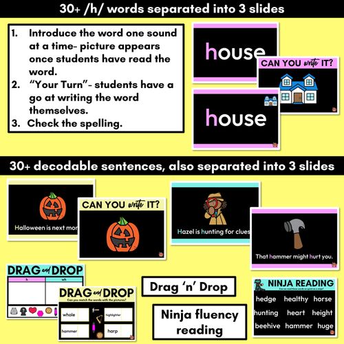 Resource preview 3 for Consonant Sound H PowerPoint
