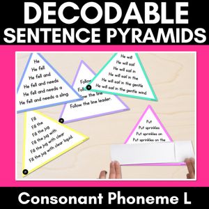 CONSONANT PHONEME L WORDS - Decodable Sentence Pyramids - Phonics Fluency