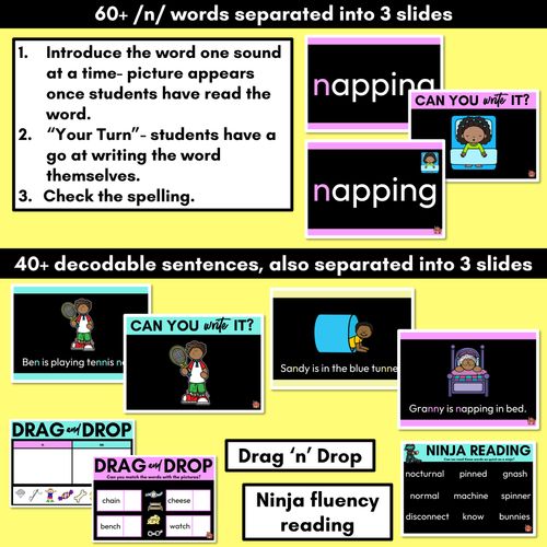 Resource preview 3 for Consonant Sound N PowerPoint - N NN KN