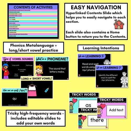 Resource preview 2 for Consonant Sound QU PowerPoint - QU
