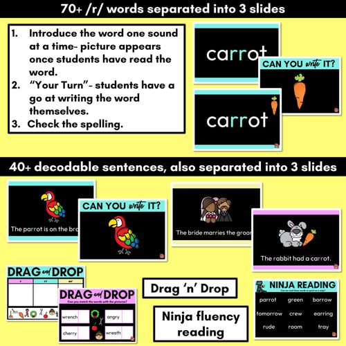 Resource preview 3 for Consonant Sound R PowerPoint - R RR WR