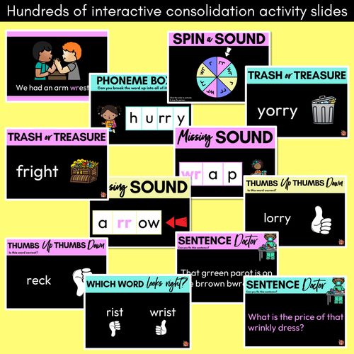 Resource preview 4 for Consonant Sound R PowerPoint - R RR WR