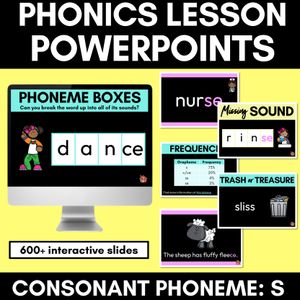 Consonant Sound S PowerPoint - S SS C CE SE